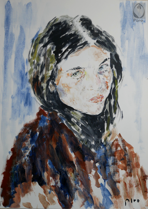 oil on paper - olio su carta di Piro